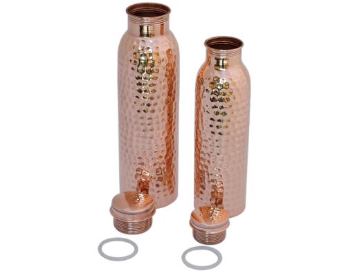 Handmade Joint Free Copper Hammer Water Bottle.