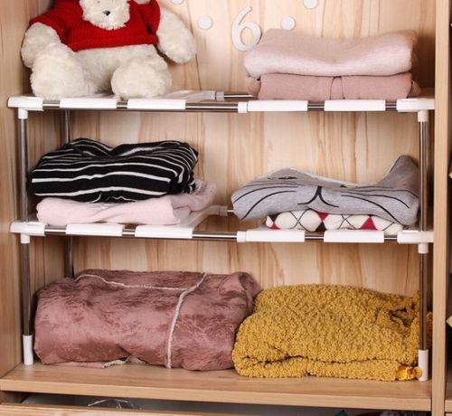 Wardrobe Pull Out Stainless Steel Storage Shelf