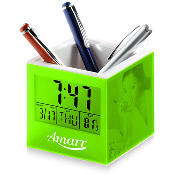 Pen Holder With Clocks