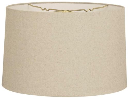 Chambray Fabric Cylinder Lamp Shade For Table Lamp In E - 27
