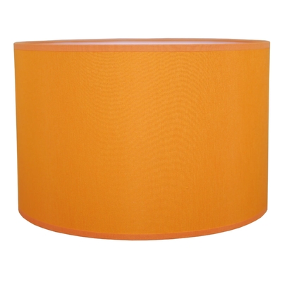 Cylinder Lamp Shade In Yellow Cotton Fabric For Table Lamp With E - 27