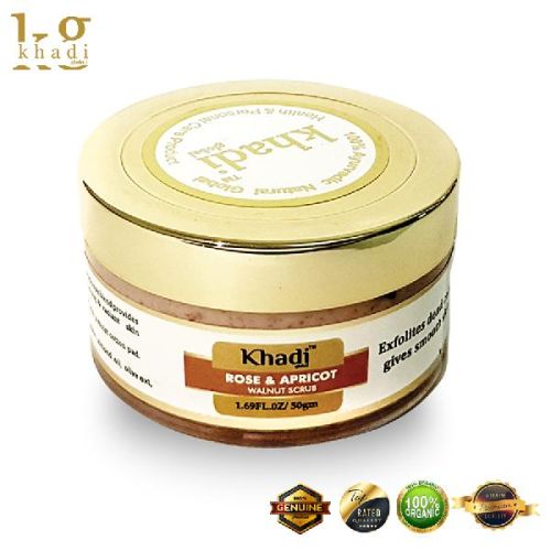 Khadi Rose & Apricot Walnut Scrub, For Face, Gender : Both
