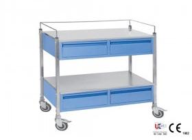 Medicine Trolley With Four Drawers, Size : 28'x18'x32' (LxWxH)