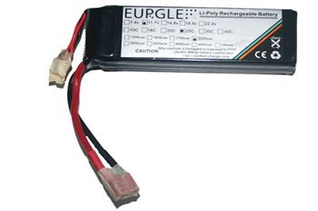 Eurgle 11.1v 3S1P 25C 2200MAh Li Po Battery A Grade