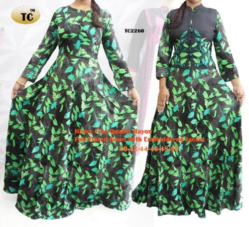 Rayon Gown With Jacket
