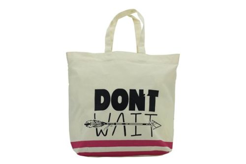 Cotton Don't Wait Printed Carry Bag