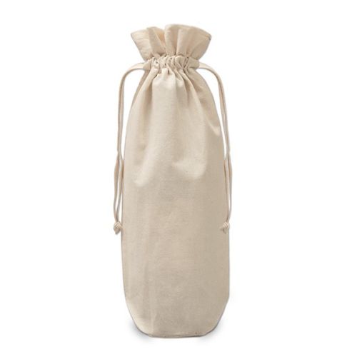 Cotton Plain Water Bottle Bag