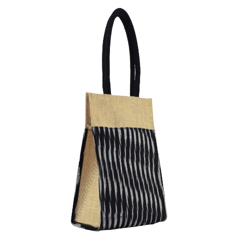 Jute Black Mini Lunch Bag