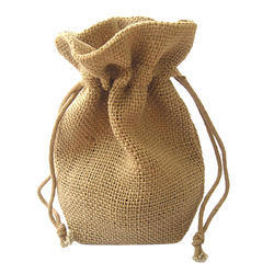 Jute Mini Drawstring Pouch