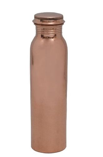 Plain Copper Water Bottle, Color : Golden