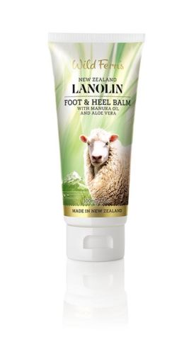 New Zealand Wild Ferns Lanolin Foot & Heel Balm With Manuka Oil & Aloe Vera (100ml)