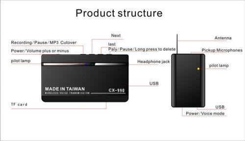 Spy Bug Receiver Listening Device