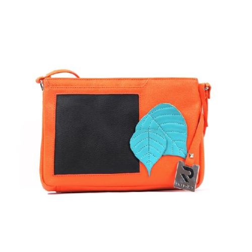 Preesist P.U Leather Crystalife Multi Sling Bag, Color : Orange