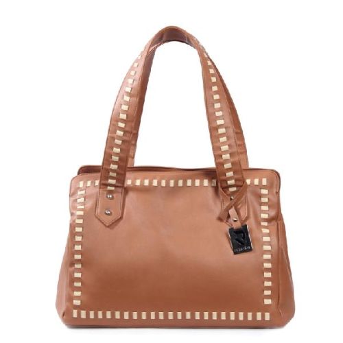 Preesist P.U Leather Crystalife Tan Shoulder Bag, For All