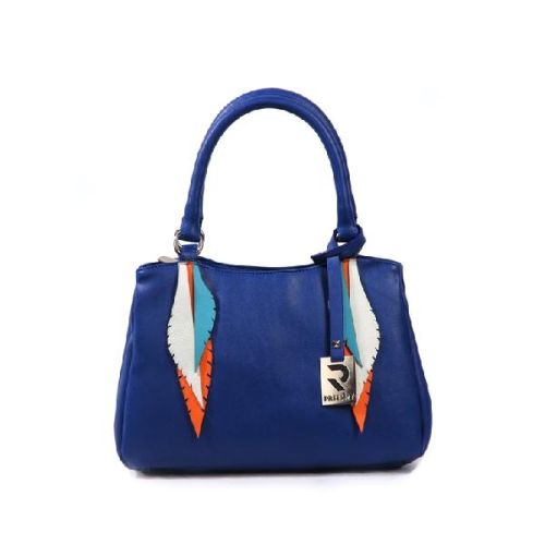 Preesist P.U Leather Multi Feather Handy Bag, Size : L=28CM, H=19CM, B=5CM