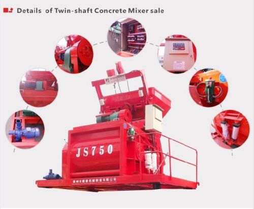 Hydraulic Js750 Electric Automatic Concrete Mixer Equiment For Industry