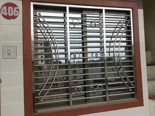 Polished Modern Stainless Steel Window Grill Customizable