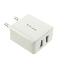 U-Globe Dual USB Mobile Chargers, Color : White
