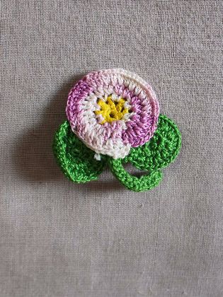 Purple Flower Brooch