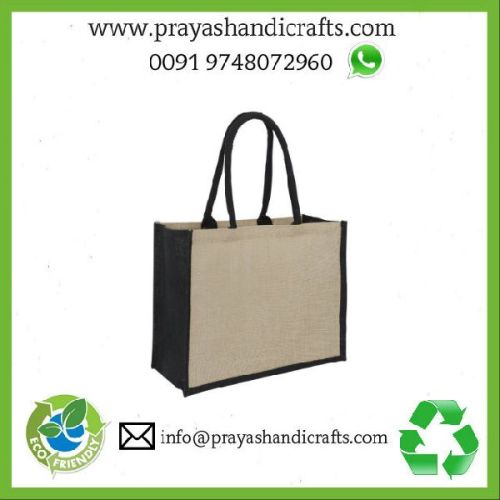 Plain Jute Shopping Bags, Style : Rope Handle