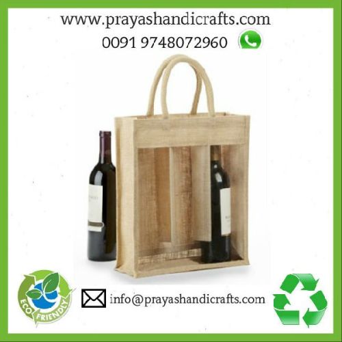 Jute Wine Bottle Bags, Size : Multisizes