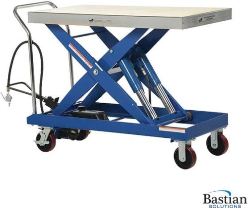 Carbon Steel Air Hydraulic Lift Table, Color : Blue