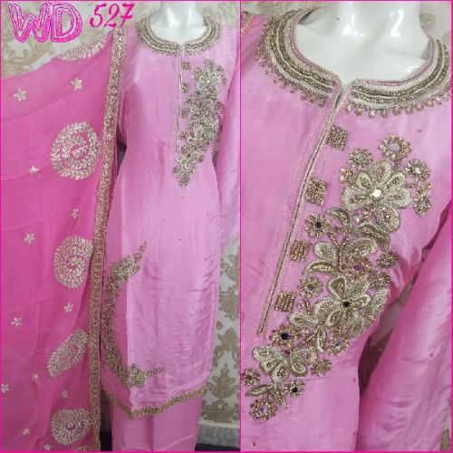 SILK PARTY WEAR SUITS W-527