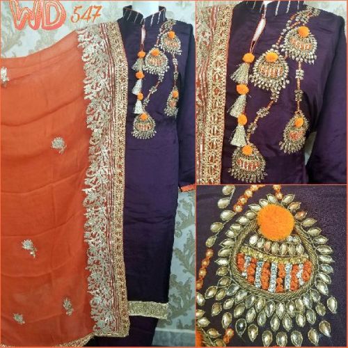 SILK PARTY WEAR SUITS W-547