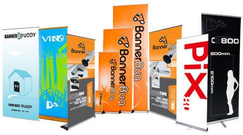 Rectangular PP Roll Up Banner, For Advertising Use, Pattern : Printed