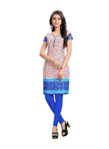 NF020 Ladies Printed Cotton Kurti, Size : XL