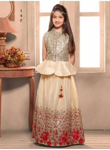 NF140 Girls Designer Lehenga Choli, Size : 30 TO 36