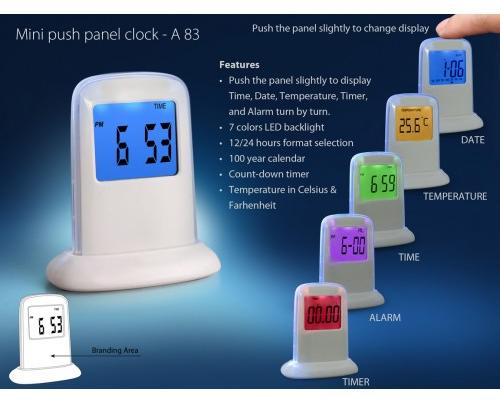 A-83 Mini Push Panel Clock