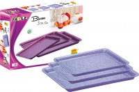 Acrylic Bloom Serving Tray Set