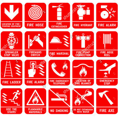 PVC Fire Equipment Sign, Size : 150*450