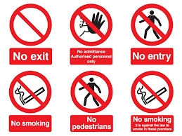 Plastic Prohibition Signs