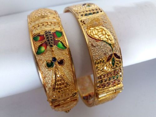 Polished Metal Meena Bangles, Style : Antique, Modern