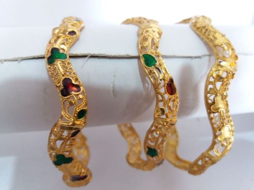 Polished Plain Zig Zag Metal Bangles, Dimension : 2inch, 3inch, 4inch