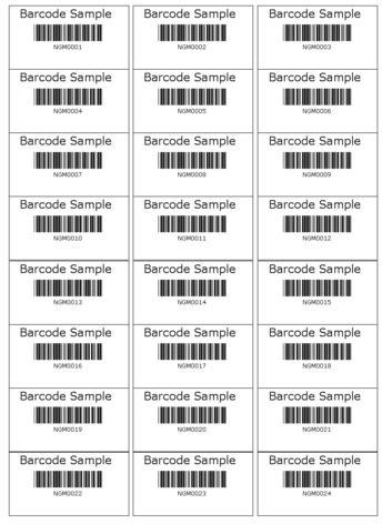 Printed Barcode Stickers