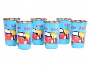 Steel Tumbler Big-Auto Blue ( Set Of 6 )