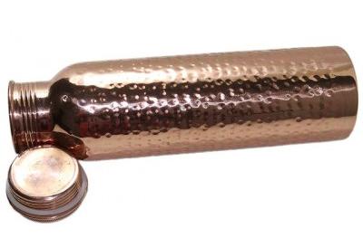 Hand Hammered Pure Copper Water Bottle, Packaging Type : Box