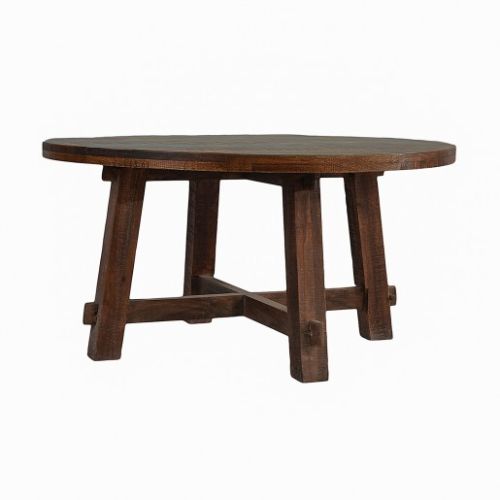 Cross Legged Coffee Table, Color : Brown