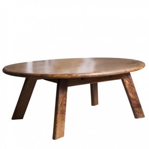 Hardwood Center Table, Color : Brown