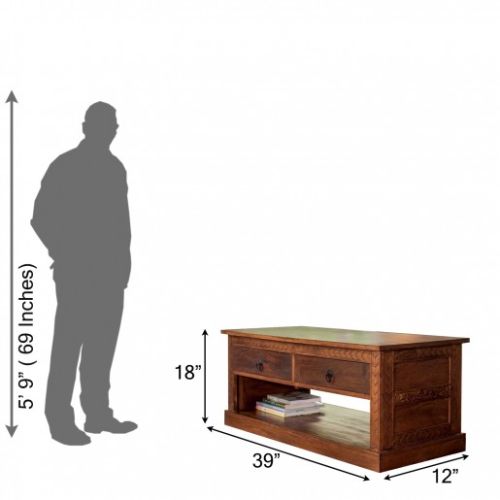 Lexie Wooden Center Table, Color : Brown