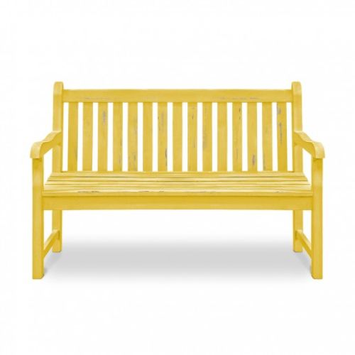 Wooden Bench: Antique Yellow