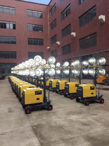 Metal Halide Lamps Mobile Light Tower With