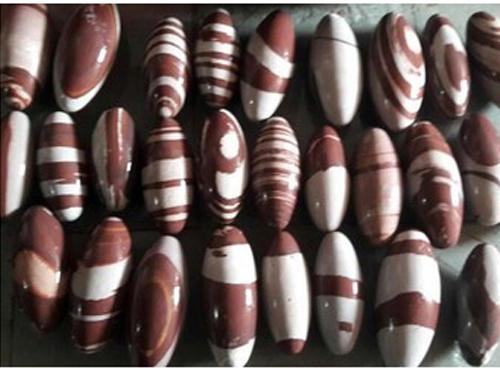 Printed Narmada Stone Shivling, Color : Multicolor