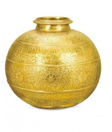 Brass Matka Planter