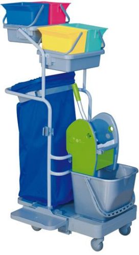 WOW 3 Mop Wringer Multi Utility Trolley