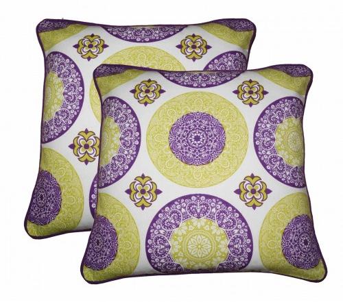 Co-ordinating Cord Piping Lushomes Bold Printed Cotton Cushion Covers