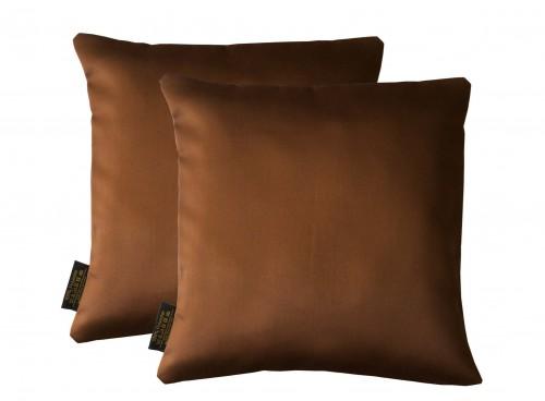 Lushomes Artistic Stitch Dark Brown Blackout Cushion Cover